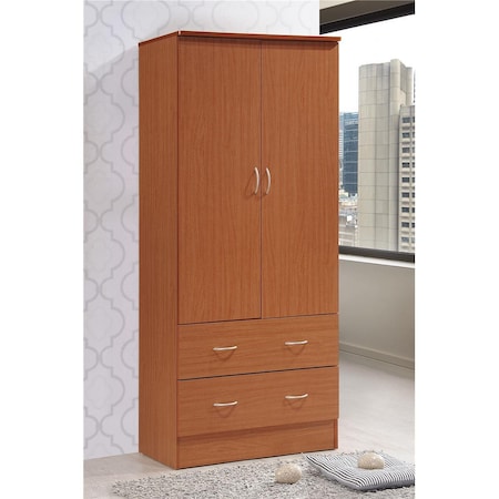 Hodedah Hodedah Hi29 Cherry 2 Door Wardrobe Hi29 Cherry